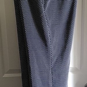 Charter Club Navy Blue size 14 Polka Dot wide Leg Pant